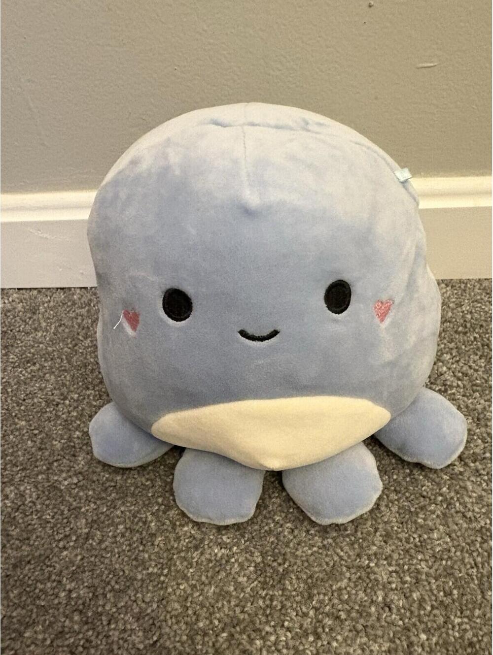 Squishmallows VIOLET The HEART CHEEKS OCTOPUS 8" Plush Light Purple RARE